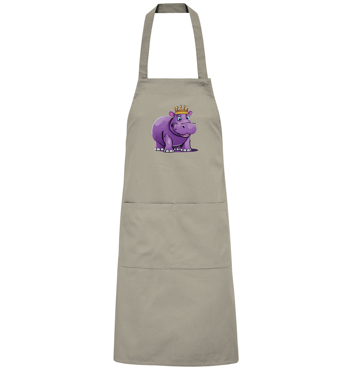 Hippo Queen Cute - personalisierbar - Organic Grillschürze