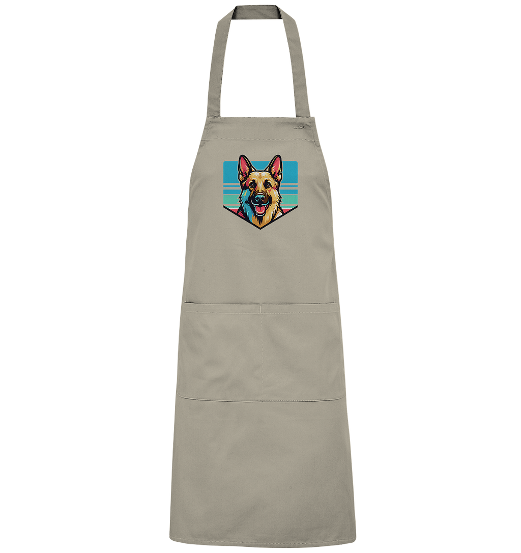 Schäferhund Pop Art - personalisierbar - Organic Grillschürze