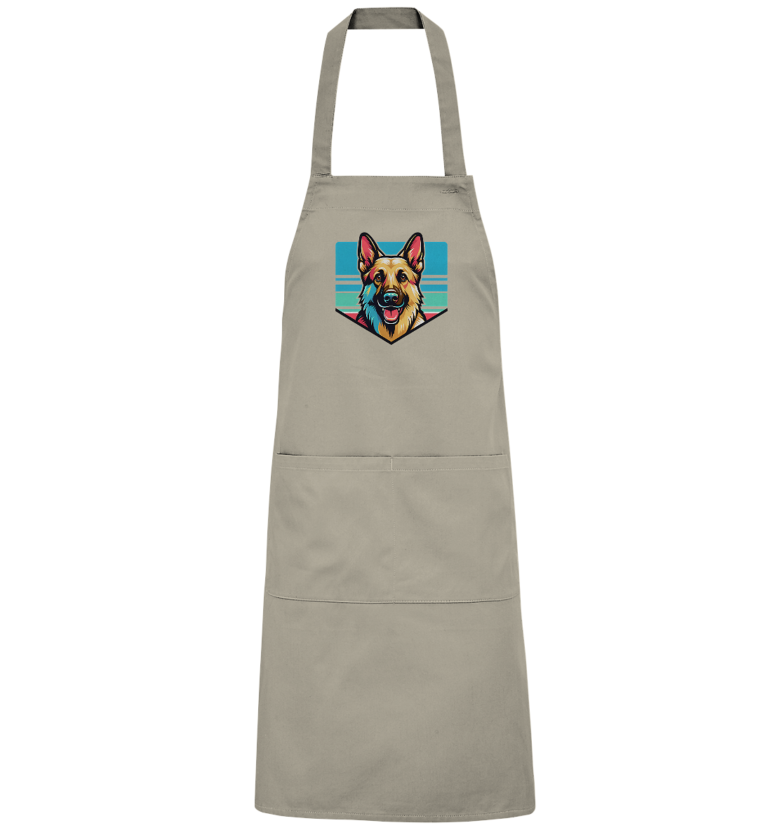 Schäferhund Pop Art - personalisierbar - Organic Grillschürze