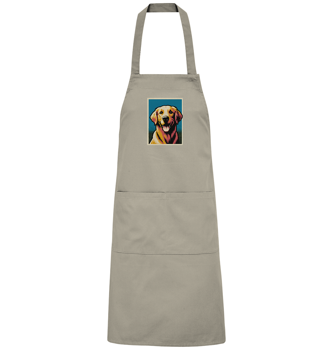 Golden Retriever Pop Art - personalisierbar - Organic Grillschürze