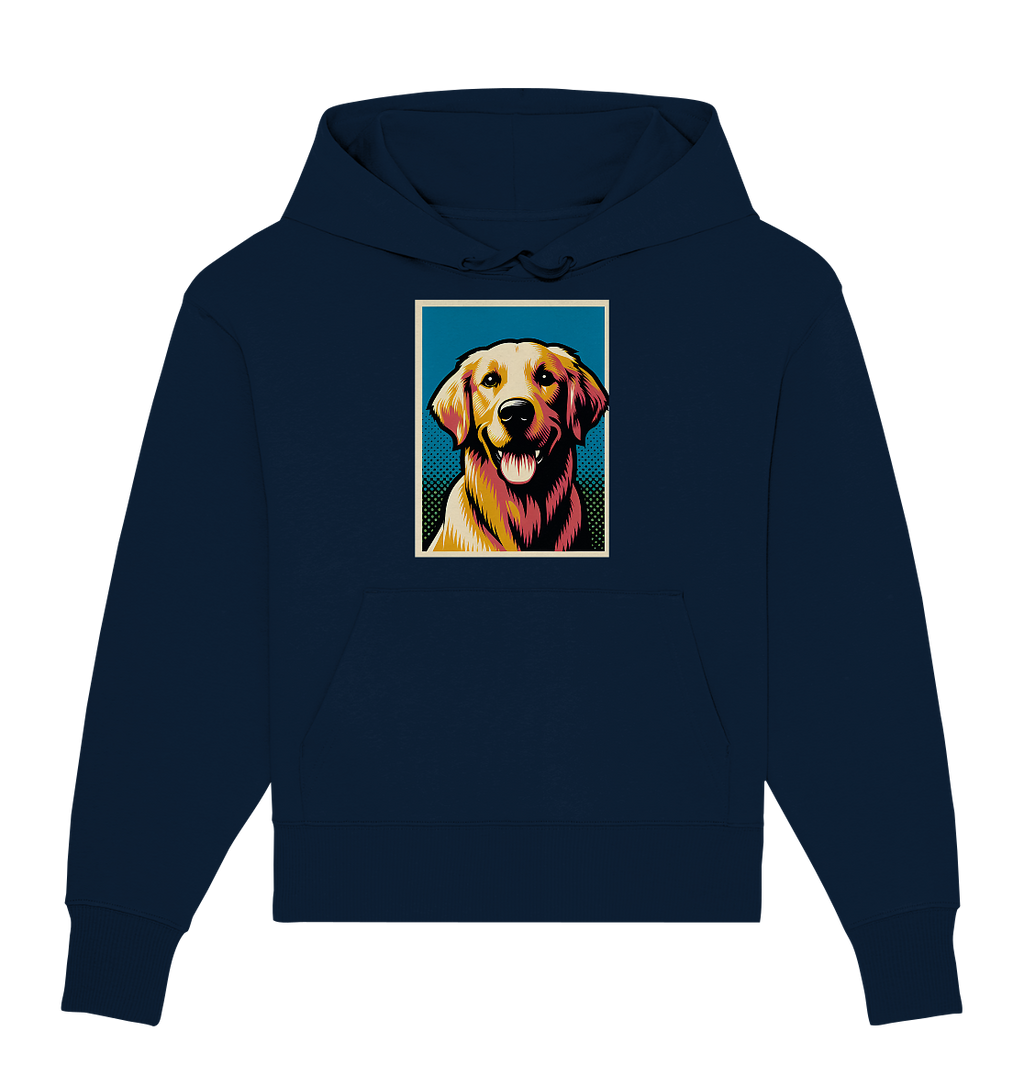 Golden Retriever Pop Art - personalisierbar - Organic Oversize Hoodie
