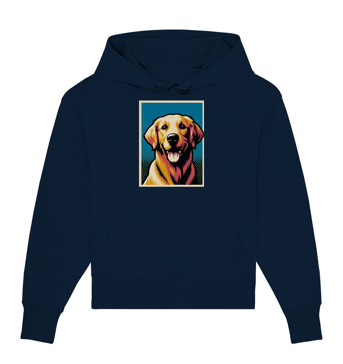 Golden Retriever Pop Art - personalisierbar - Organic Oversize Hoodie