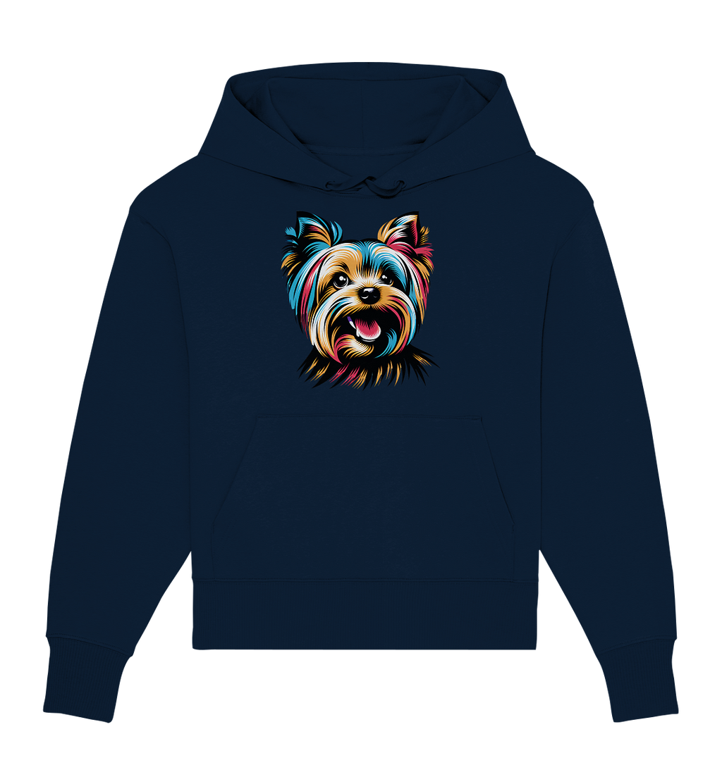 Yorkshire Terrier Pop Art - personalisierbar - Organic Oversize Hoodie