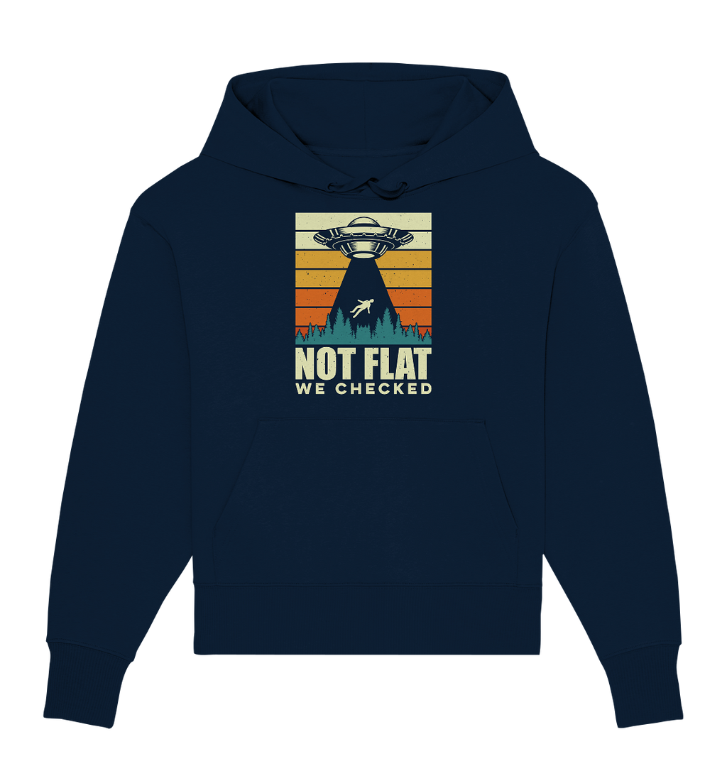 Erde - Not Flat we checked  - Organic Oversize Hoodie