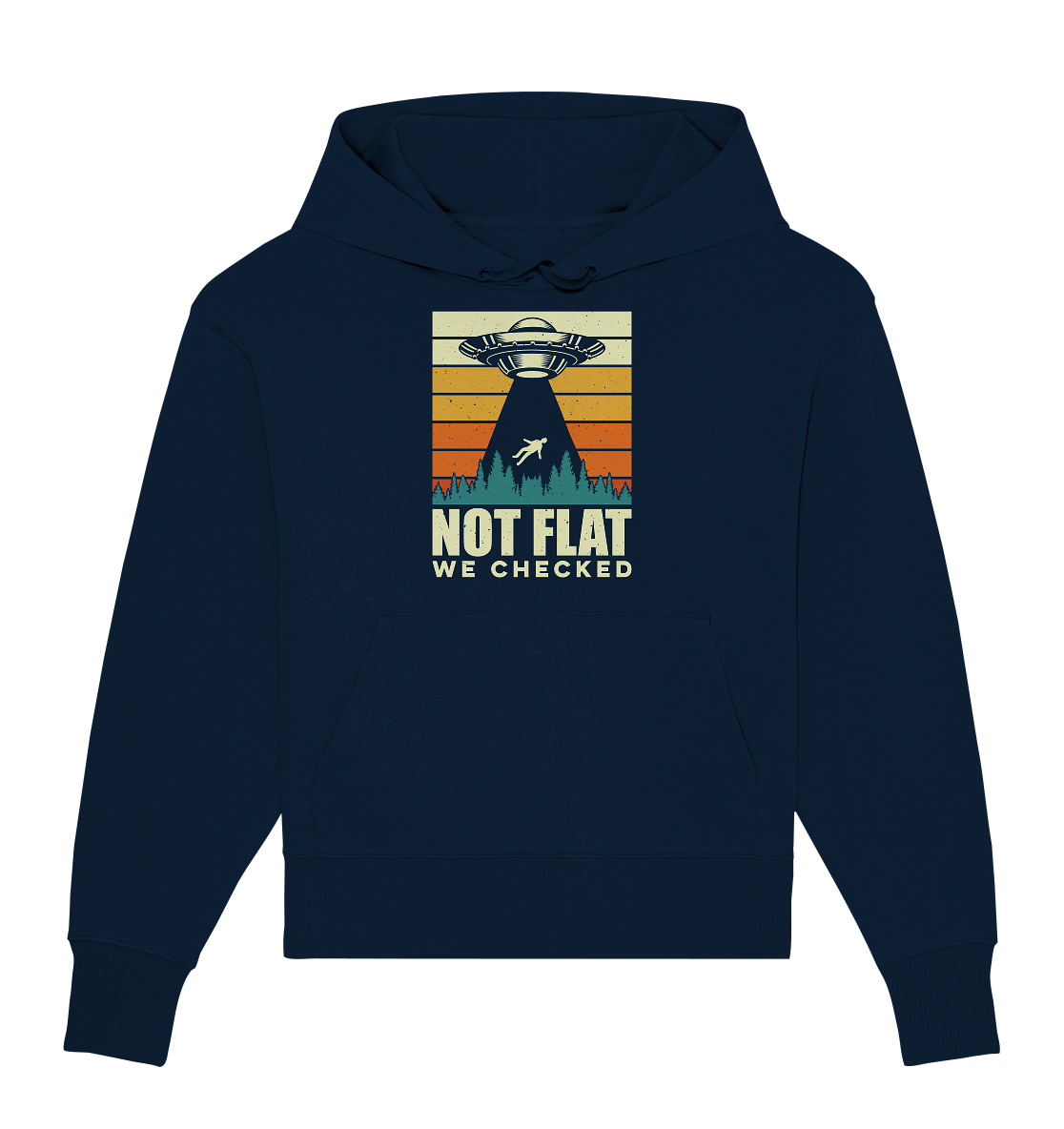 Erde - Not Flat we checked  - Organic Oversize Hoodie