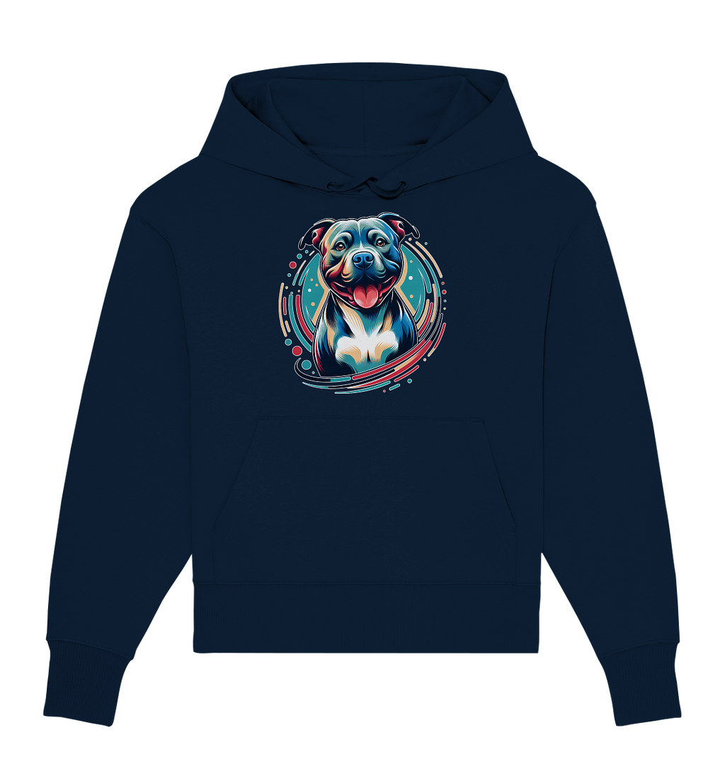 Happy Pittbull / Staffy PopArt - Organic Oversize Hoodie