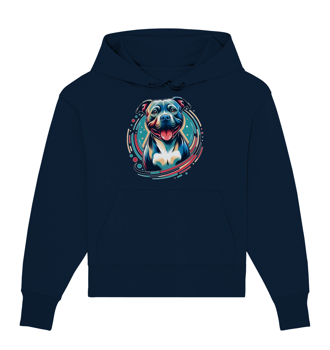 Happy Pittbull / Staffy PopArt - Organic Oversize Hoodie