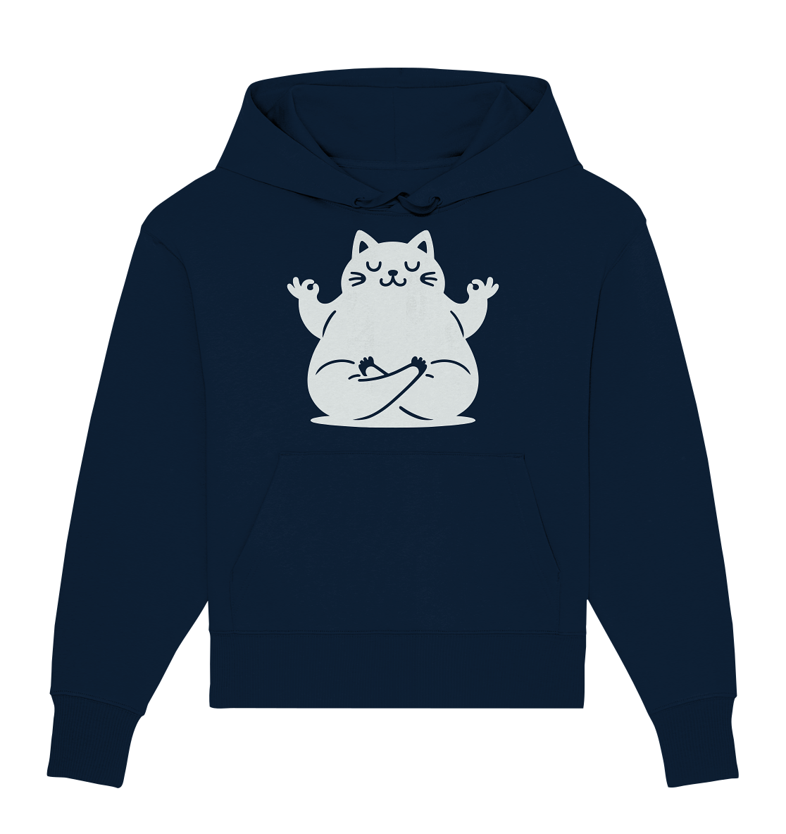 Funny yoga Cat - personalisierbar - Organic Oversize Hoodie