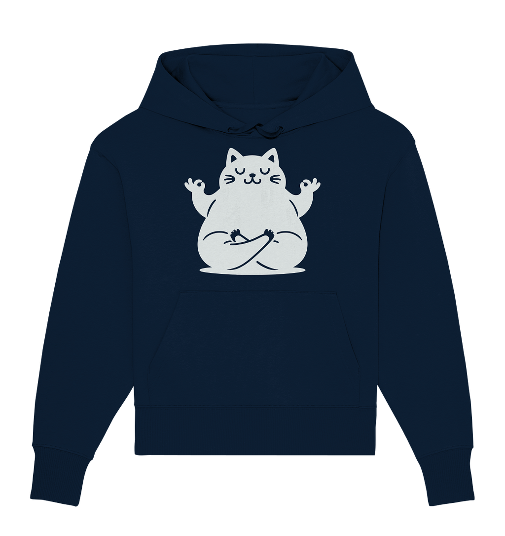 Lustige Yoga Katze - personalisierbar - Organic Oversize Hoodie