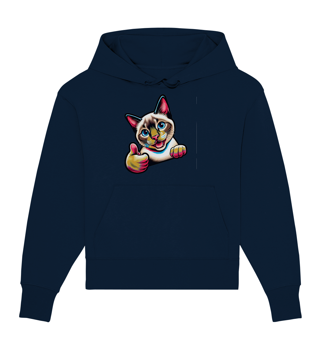 Siamkatze Pop Art - personalisierbar - Organic Oversize Hoodie