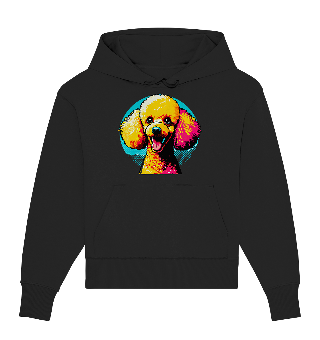 Pudel Pop Art - personalisierbar - Organic Oversize Hoodie