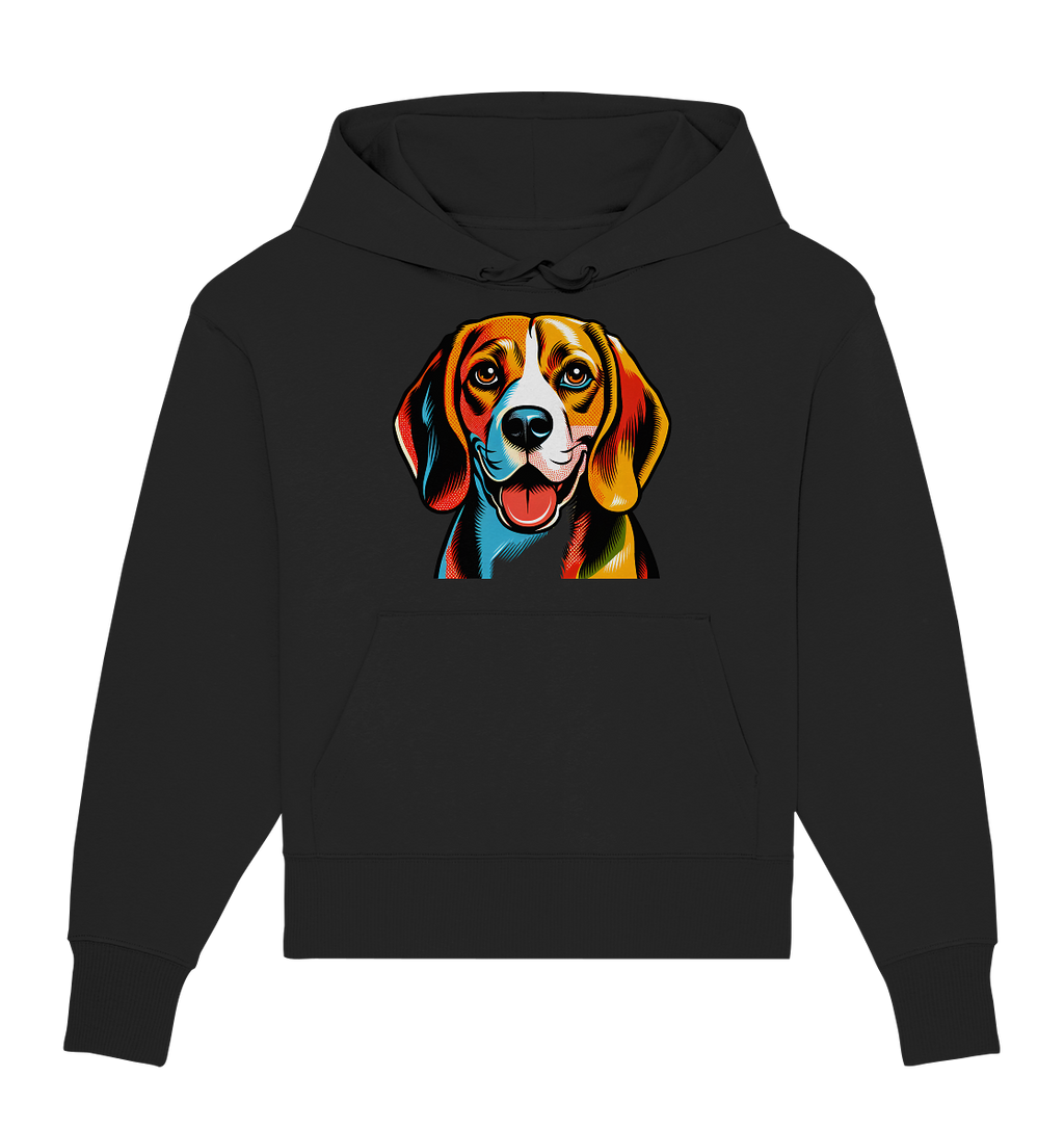 Beagle Pop Art - Personalisierbar - Organic Oversize Hoodie