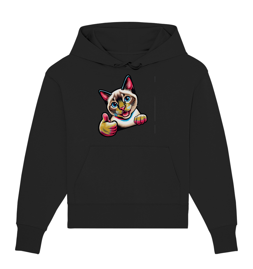 Siamkatze Pop Art - personalisierbar - Organic Oversize Hoodie
