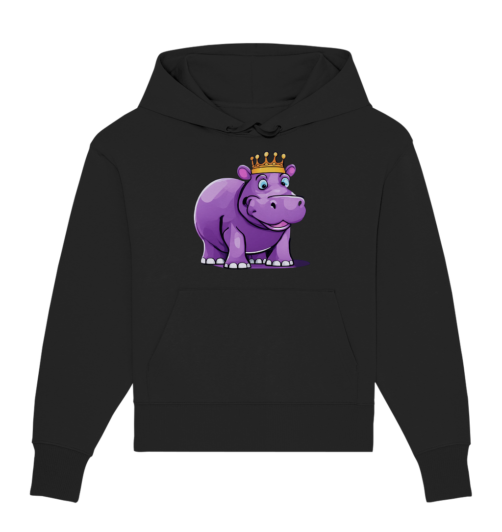 Hippo Queen Cute - personalisierbar - Organic Oversize Hoodie