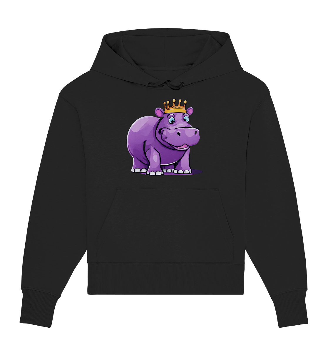 Hippo Queen Cute - personalisierbar - Organic Oversize Hoodie