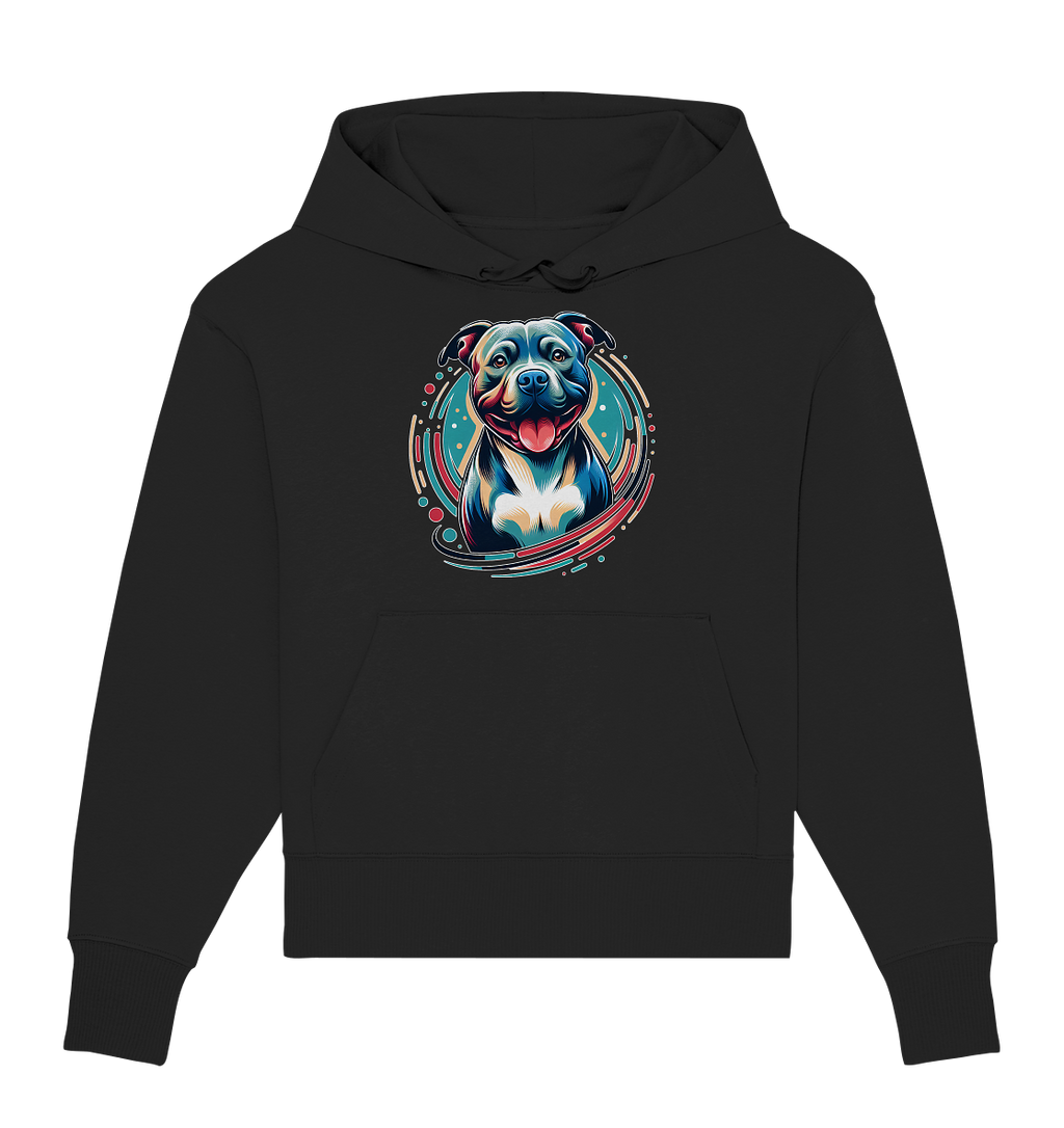 Happy Pittbull / Staffy PopArt - Organic Oversize Hoodie
