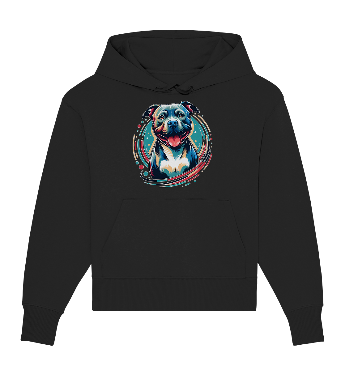 Happy Pittbull / Staffy PopArt - Organic Oversize Hoodie