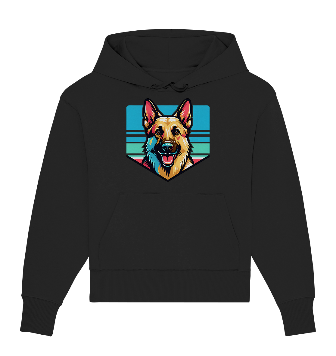 Schäferhund Pop Art - personalisierbar - Organic Oversize Hoodie