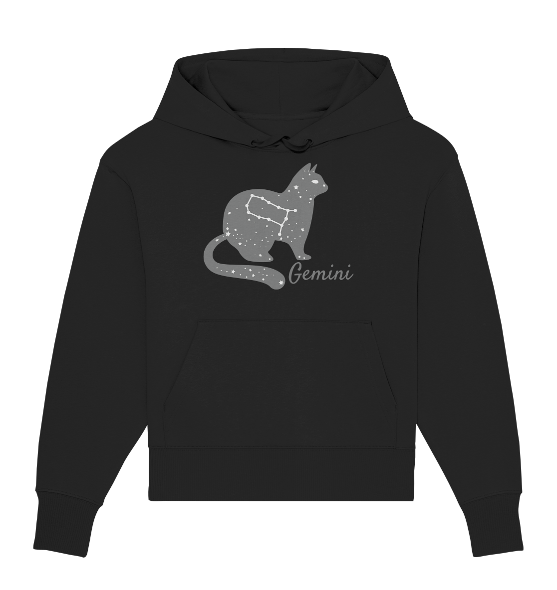 Sternzeichen Katze Zwilling - personalisierbar - Organic Oversize Hoodie