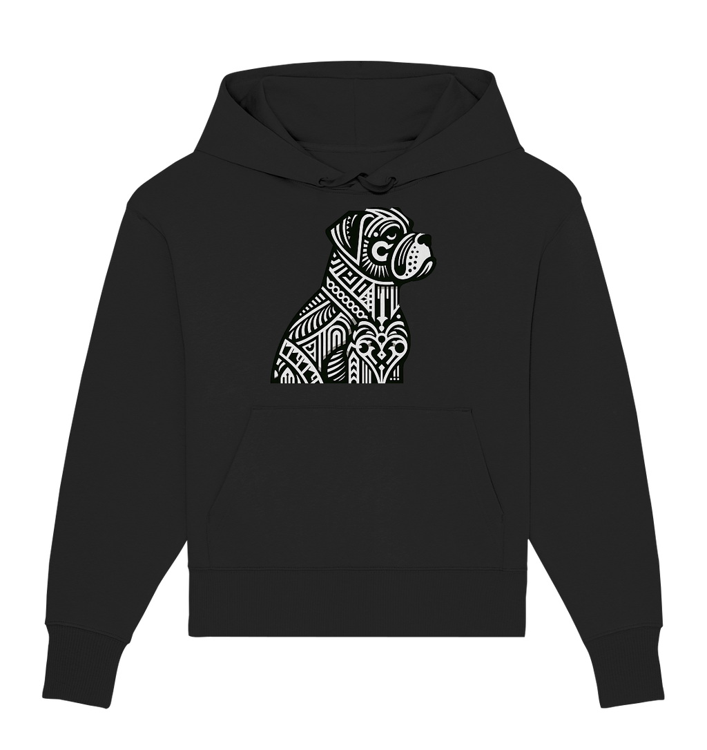 Hund Mastif Art Deco  - personalisierbar - Organic Oversize Hoodie