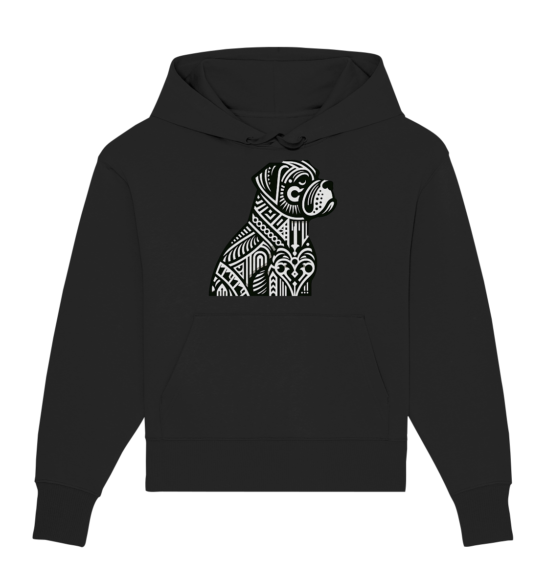Hund Mastif Art Deco  - personalisierbar - Organic Oversize Hoodie