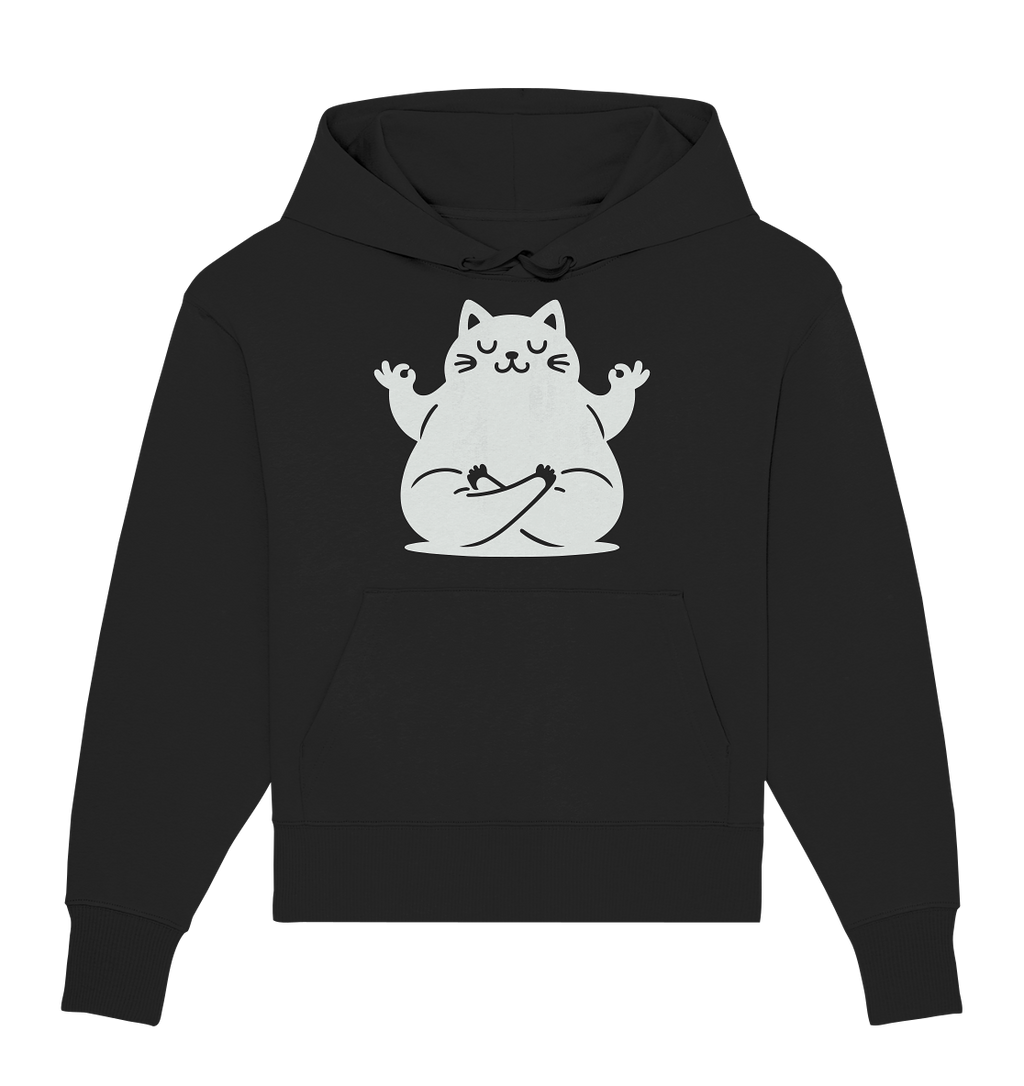 Lustige Yoga Katze - personalisierbar - Organic Oversize Hoodie