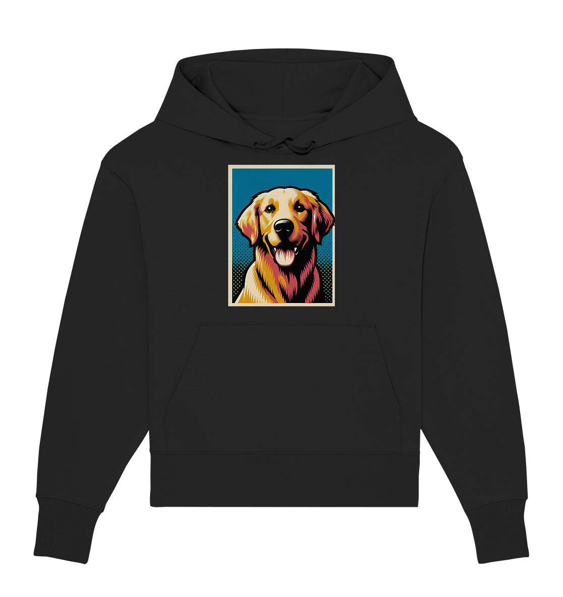 Golden Retriever Pop Art - personalisierbar - Organic Oversize Hoodie