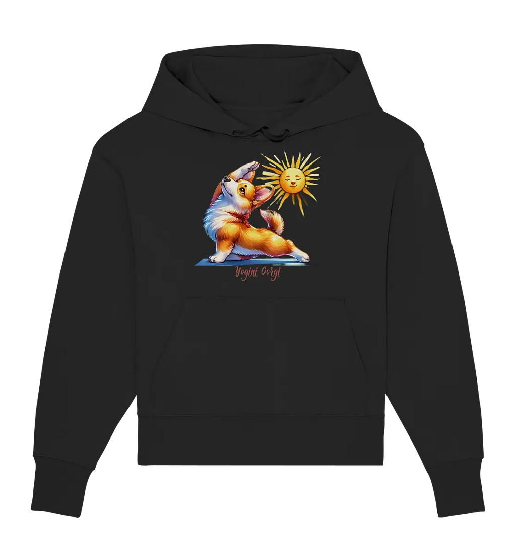 Yoga Corgi Hund yogini Gorgi - personalisierbar - Organic Oversize Hoodie - PAWentura