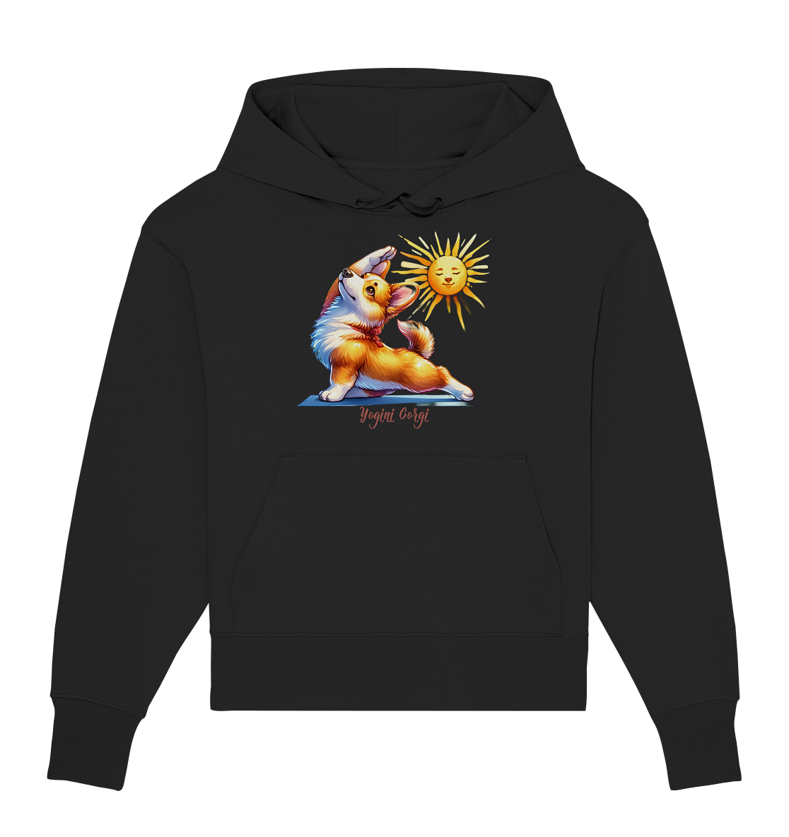 Yoga Corgi Hund yogini Gorgi - personalisierbar - Organic Oversize Hoodie