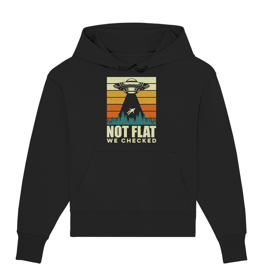 Erde - Not Flat we checked  - Organic Oversize Hoodie