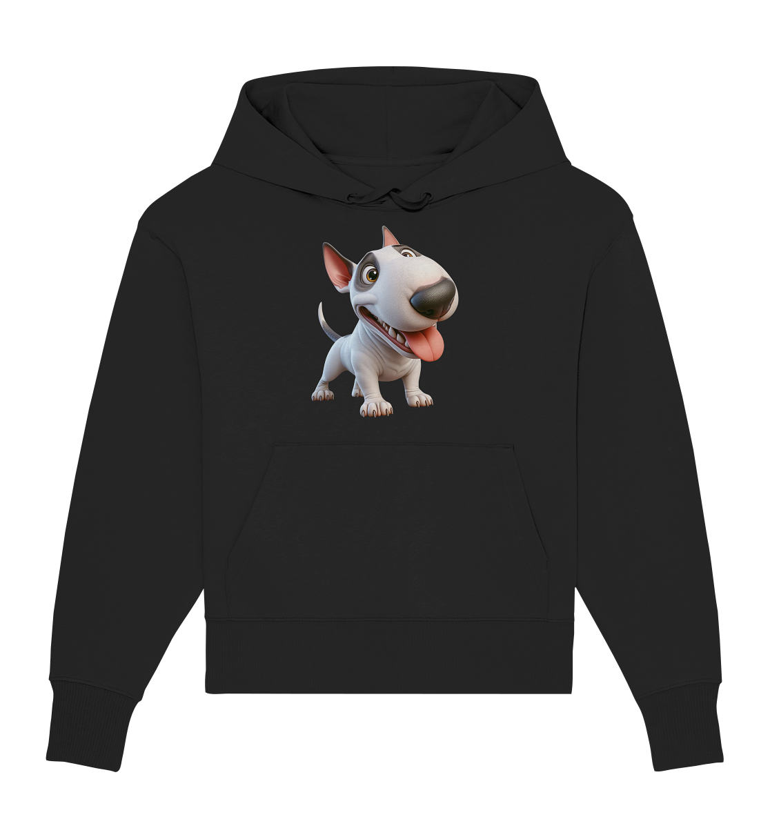 Bullterrier Cartoon personalisierbar - Organic Oversize Hoodie