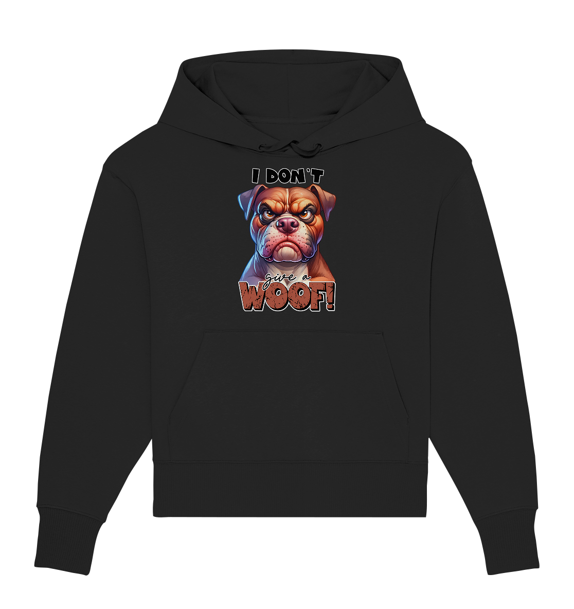 I don't give a woof - Fun Hunde Cartoon - Organic Oversize Hoodie
