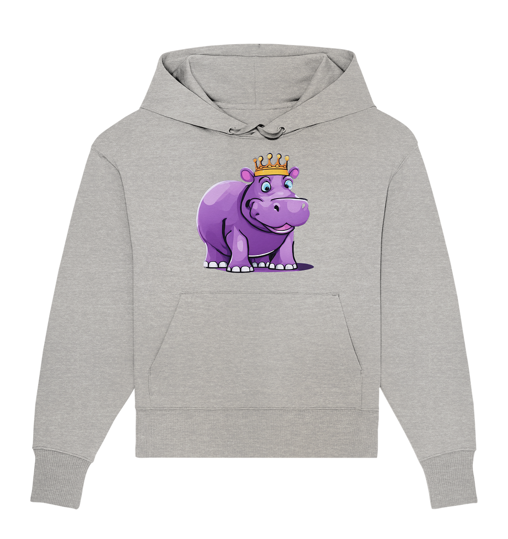 Hippo Queen Cute - personalisierbar - Organic Oversize Hoodie