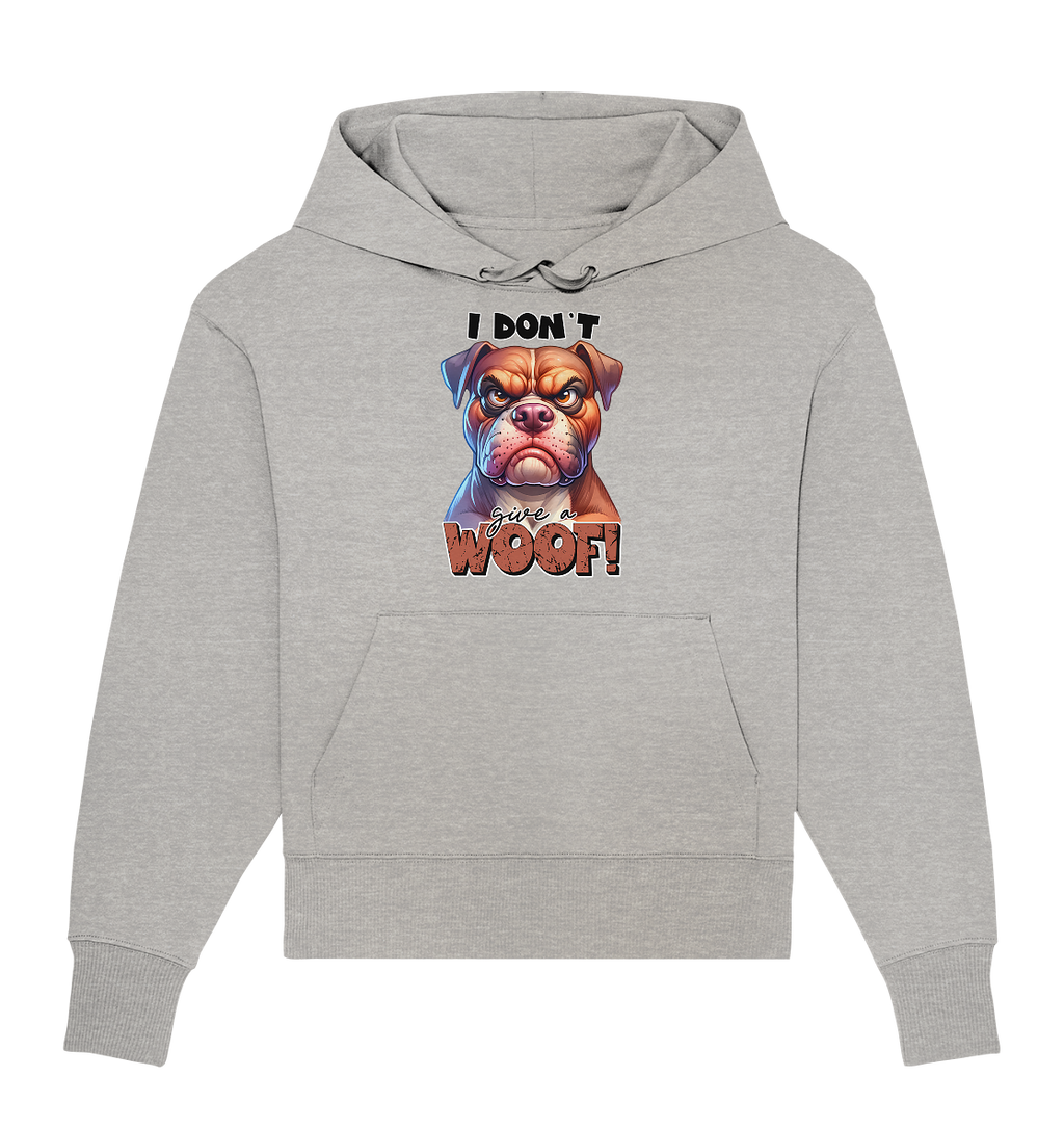 I don't give a woof - Fun Hunde Cartoon - Organic Oversize Hoodie