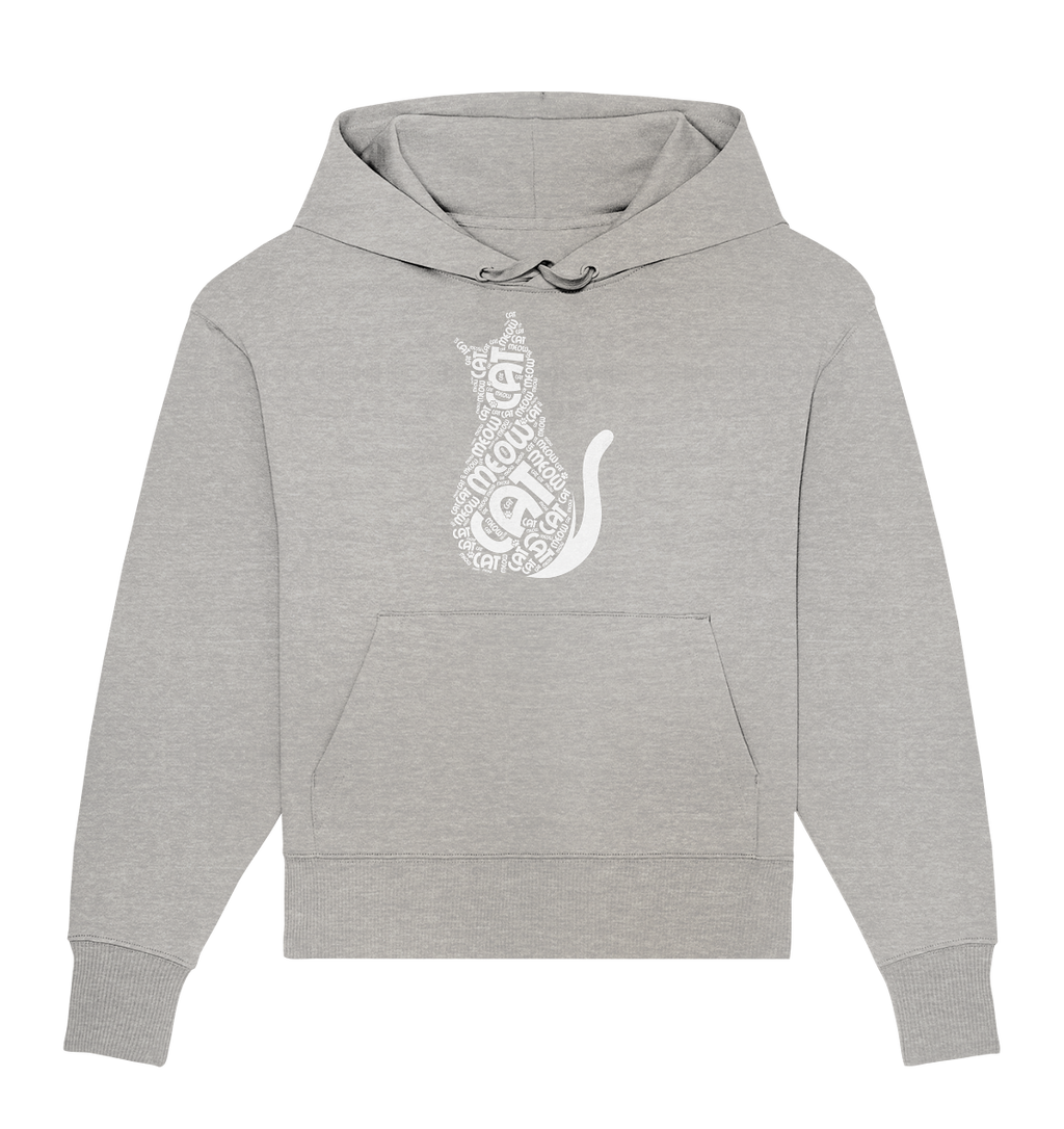 Katzen Cat slogan  - Organic Oversize Hoodie