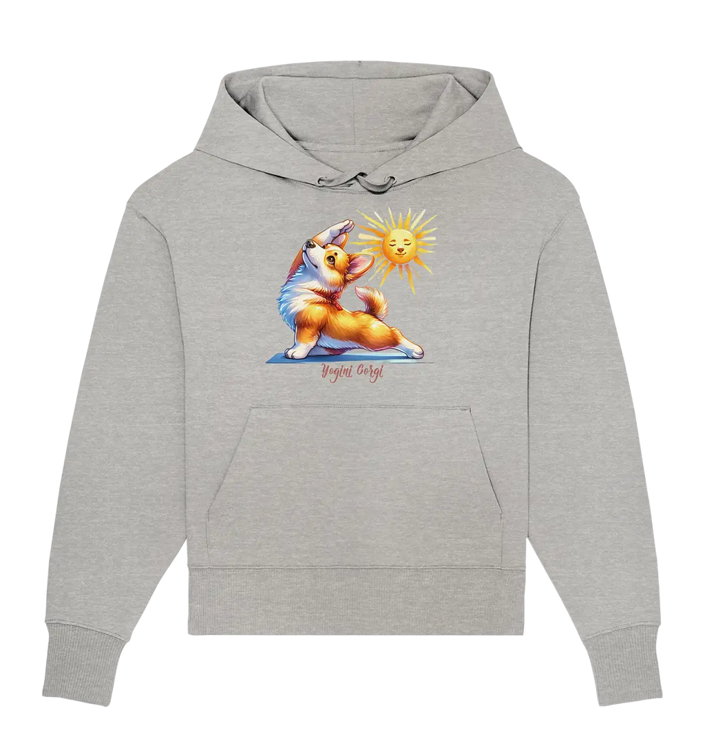 Yoga Corgi Hund yogini Gorgi - personalisierbar - Organic Oversize Hoodie - PAWentura