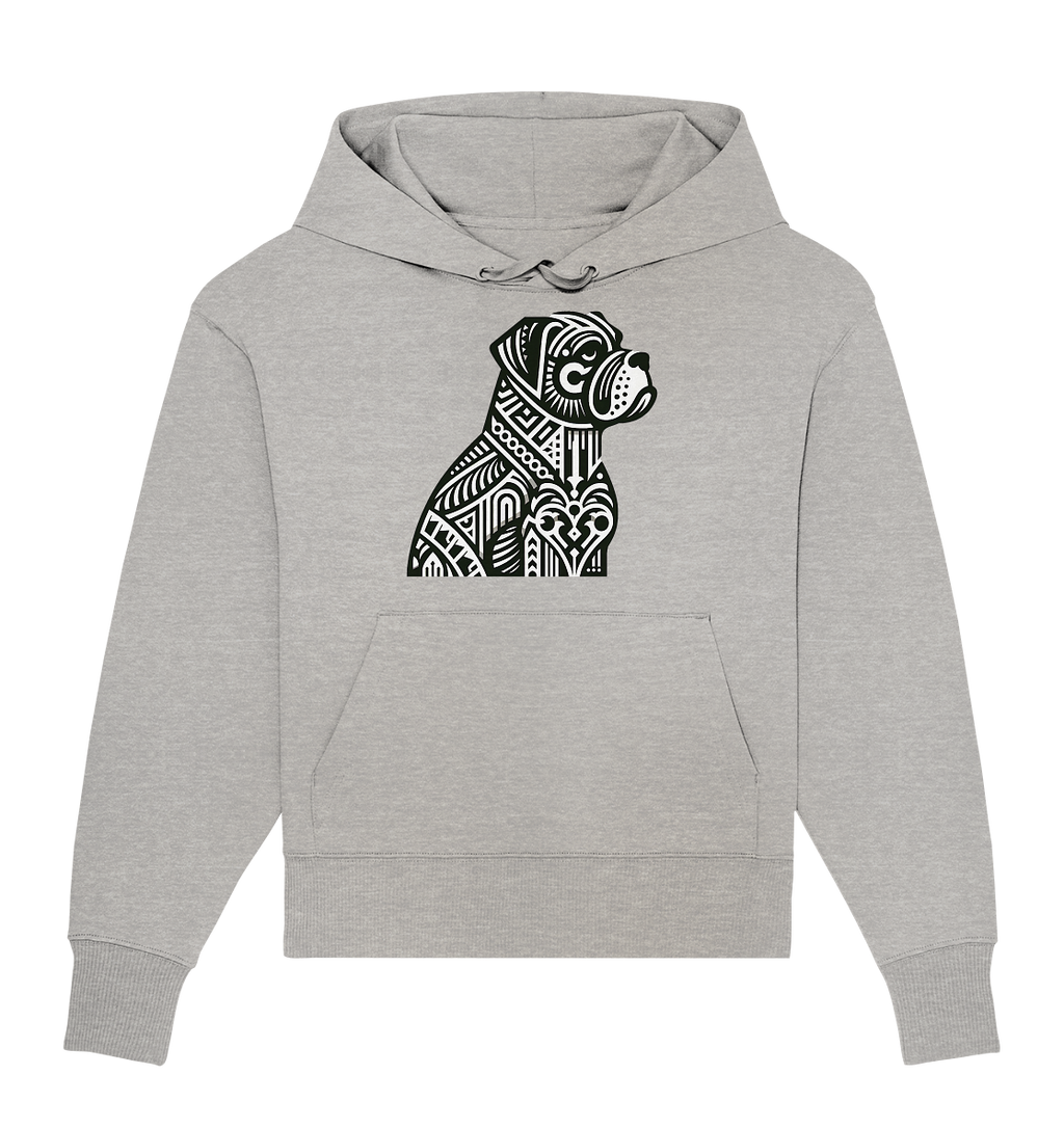 Hund Mastif Art Deco  - personalisierbar - Organic Oversize Hoodie