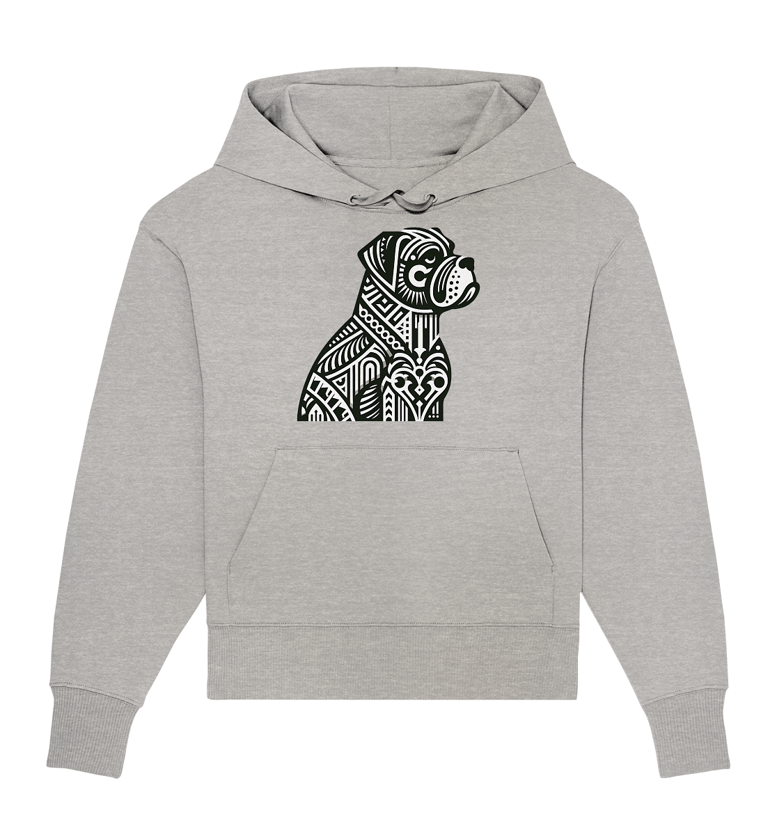 Hund Mastif Art Deco  - personalisierbar - Organic Oversize Hoodie