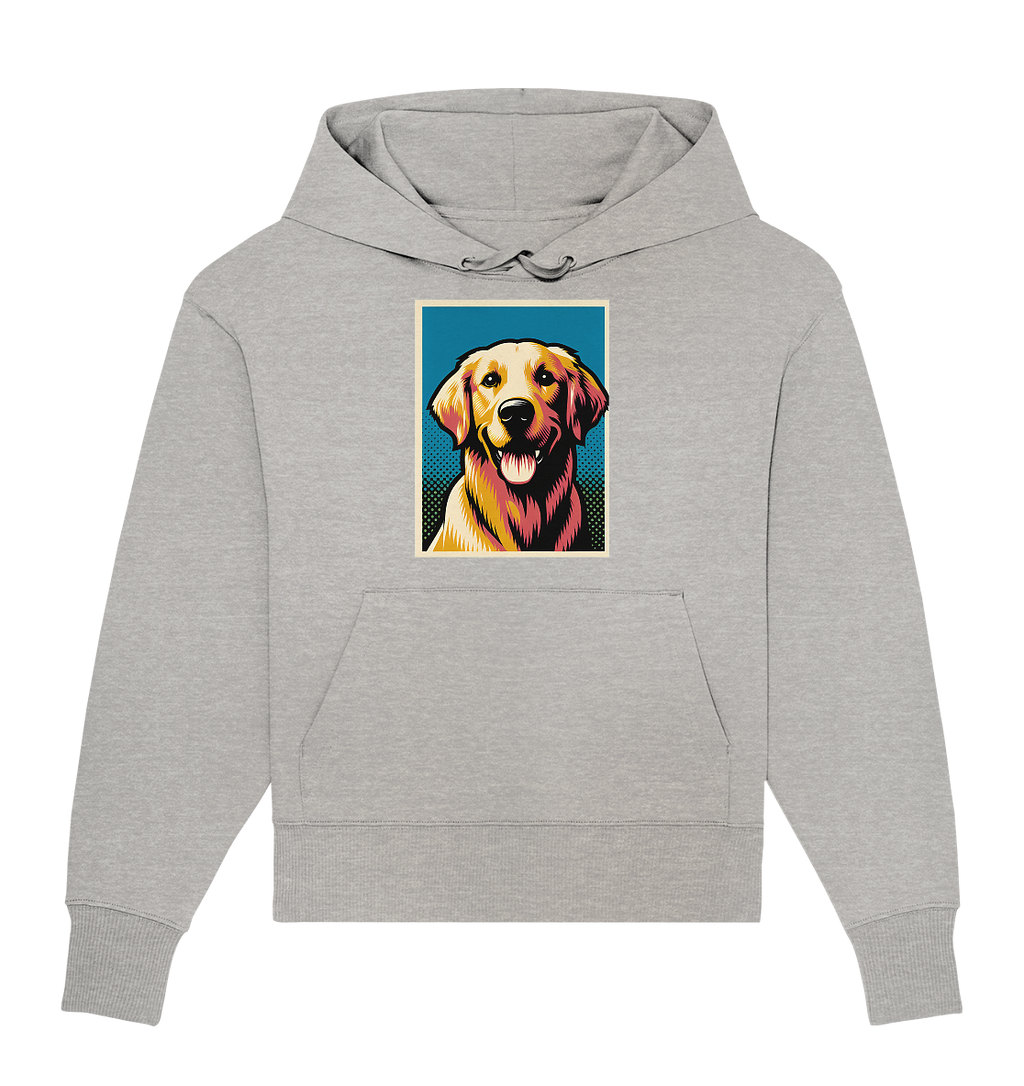 Golden Retriever Pop Art - personalisierbar - Organic Oversize Hoodie
