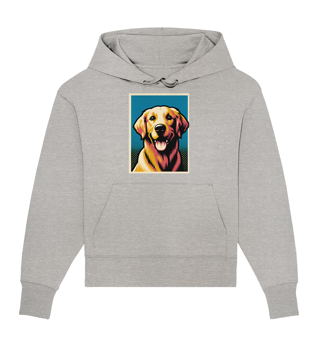 Golden Retriever Pop Art - personalisierbar - Organic Oversize Hoodie