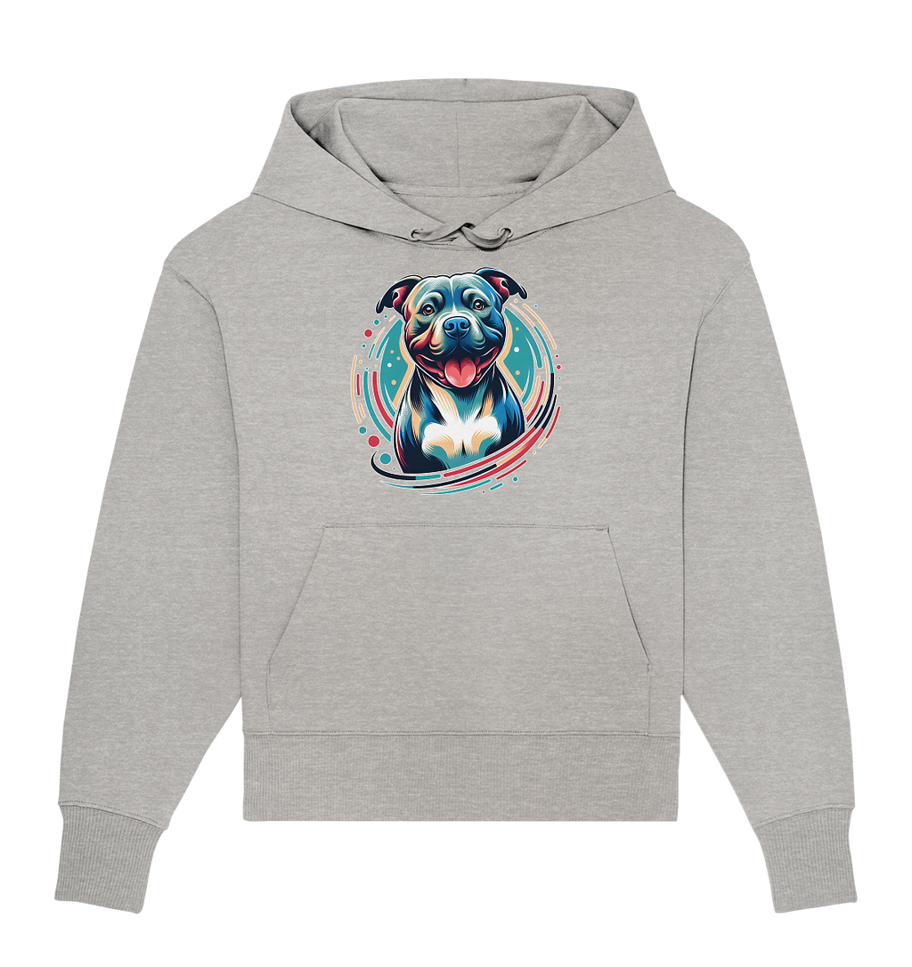 Happy Pittbull / Staffy PopArt - Organic Oversize Hoodie