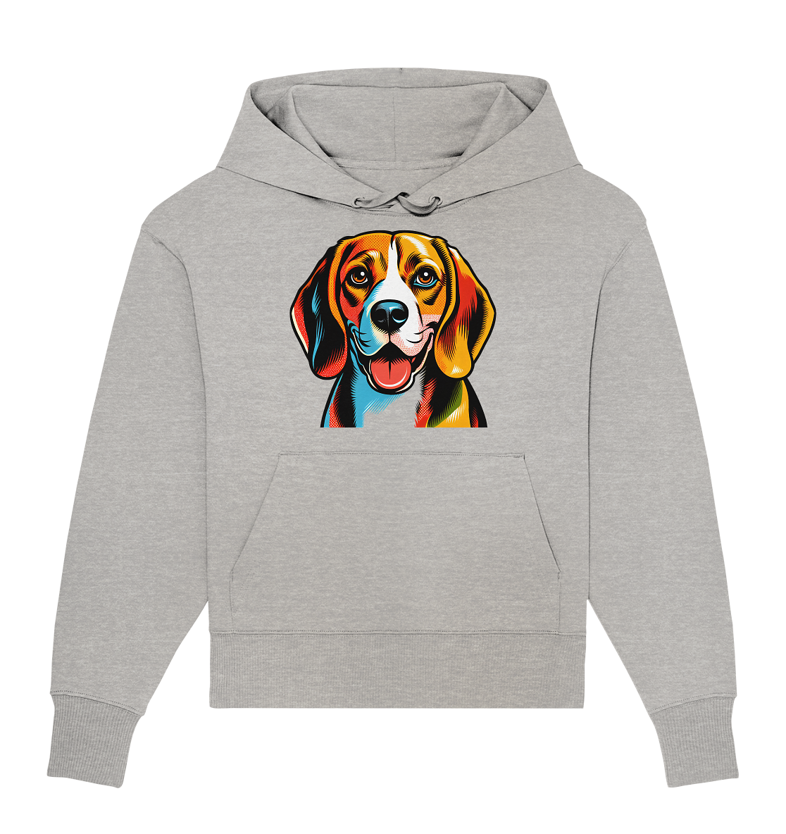 Beagle Pop Art - Personalisierbar - Organic Oversize Hoodie
