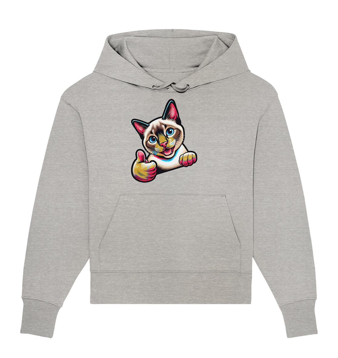 Siamkatze Pop Art - personalisierbar - Organic Oversize Hoodie