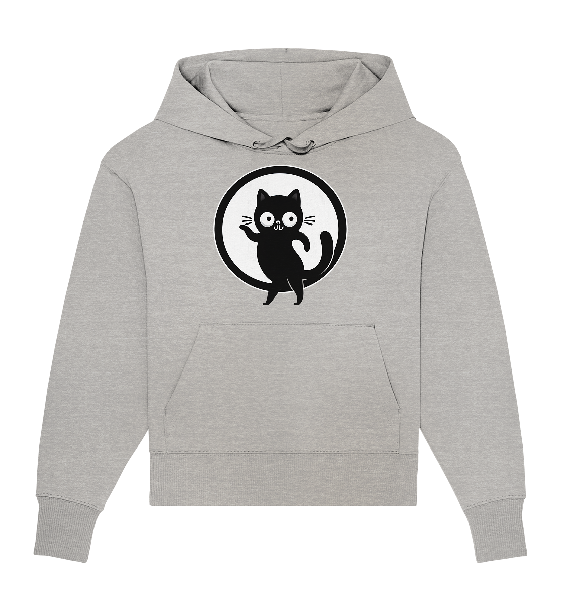Dancing Cat Logo - Organic Oversize Hoodie