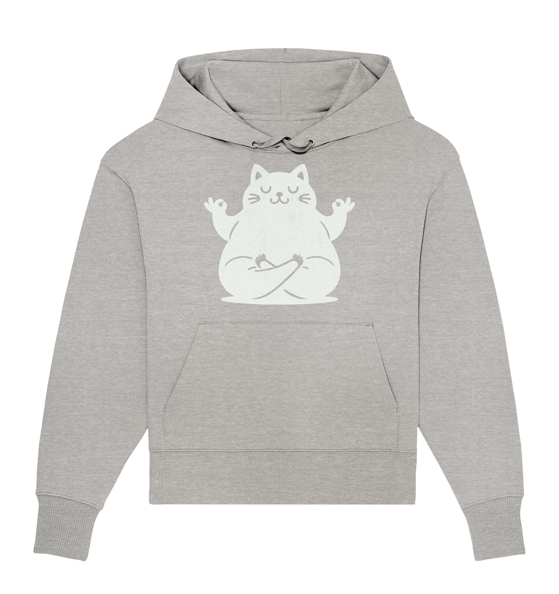 Lustige Yoga Katze - personalisierbar - Organic Oversize Hoodie