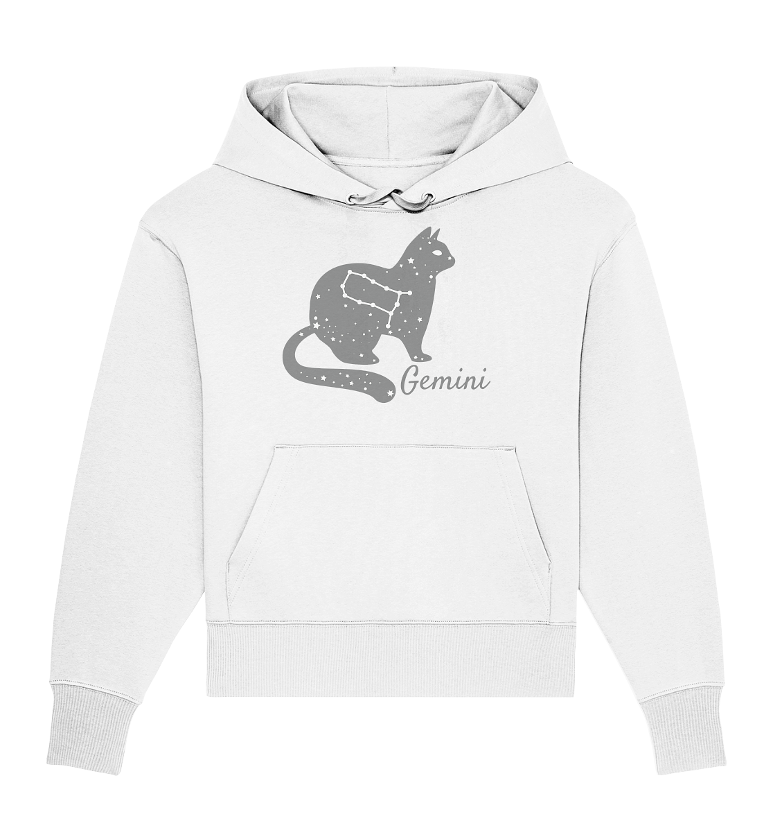 Sternzeichen Katze Zwilling - personalisierbar - Organic Oversize Hoodie