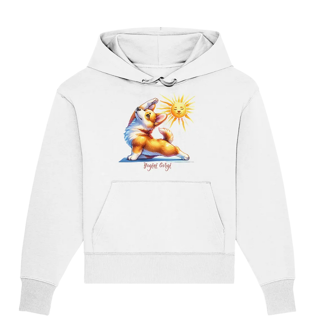 Yoga Corgi Hund yogini Gorgi - personalisierbar - Organic Oversize Hoodie - PAWentura