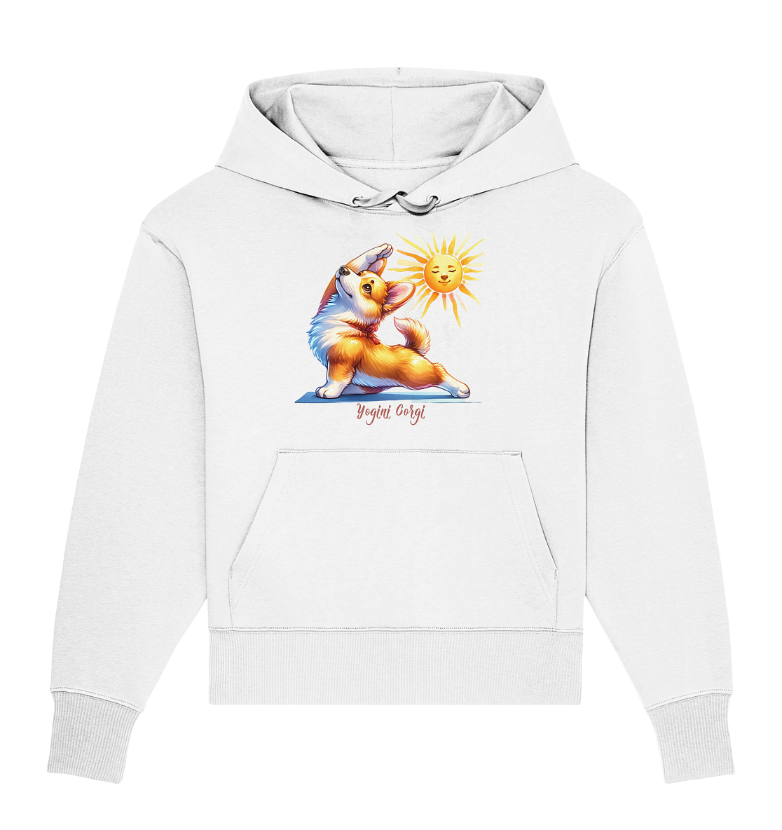 Yoga Corgi Hund yogini Gorgi - personalisierbar - Organic Oversize Hoodie