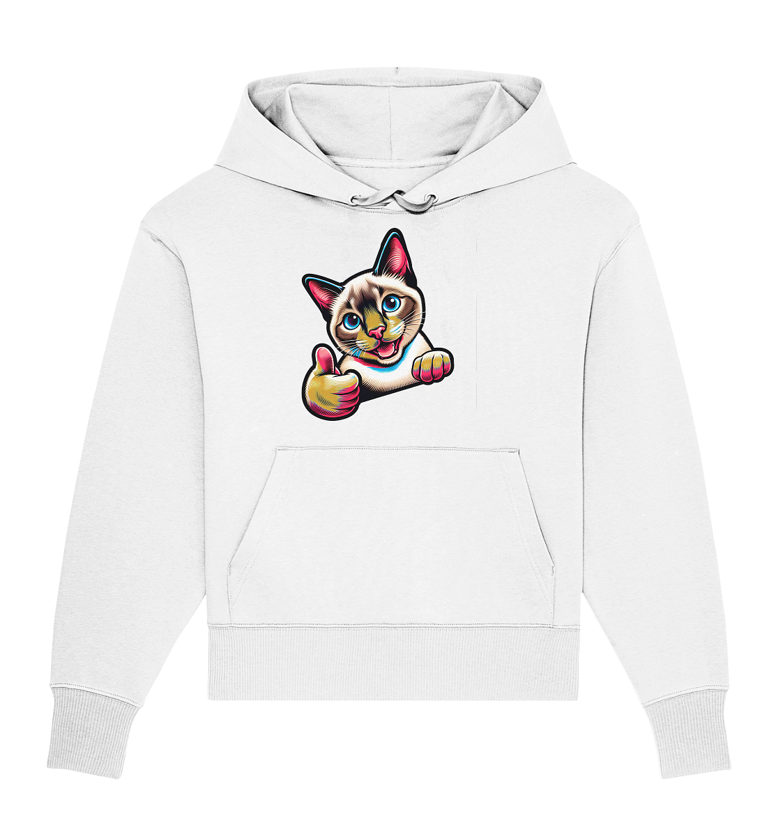 Siamkatze Pop Art - personalisierbar - Organic Oversize Hoodie