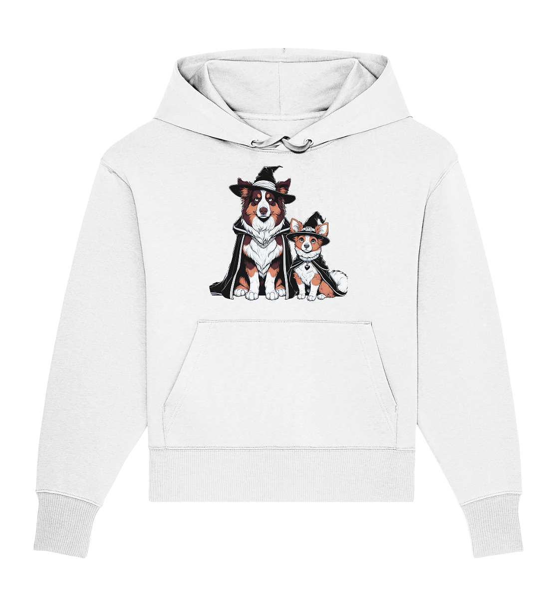 Halloween Wizard Hunde Terrier und Australian Sheppard  - Organic Oversize Hoodie